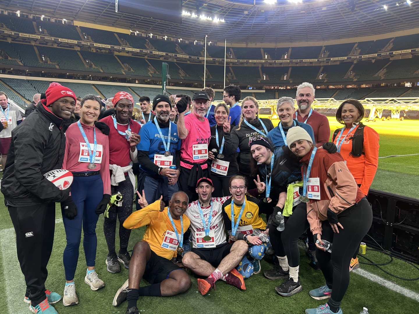 Topsy Ojo and Allianz Stadium 5K runners